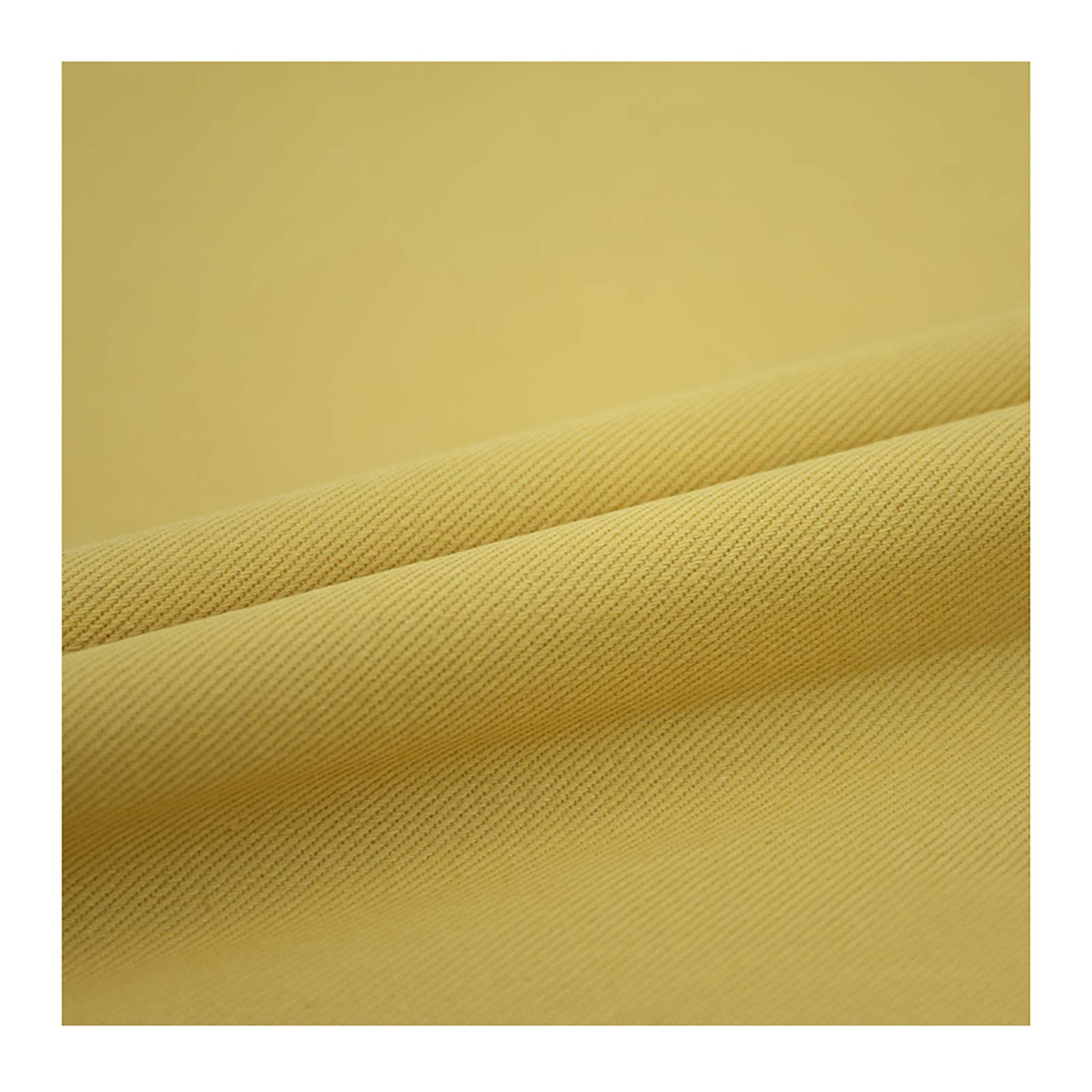 Yimihua Denim fabric 10 Colors Denim Fabric Soft Cotton Material for Jeans Dress T-Shirt Garments Crafts, Upholstery Sold By Half A Meter-150cm Wide(Color:Yellow)
