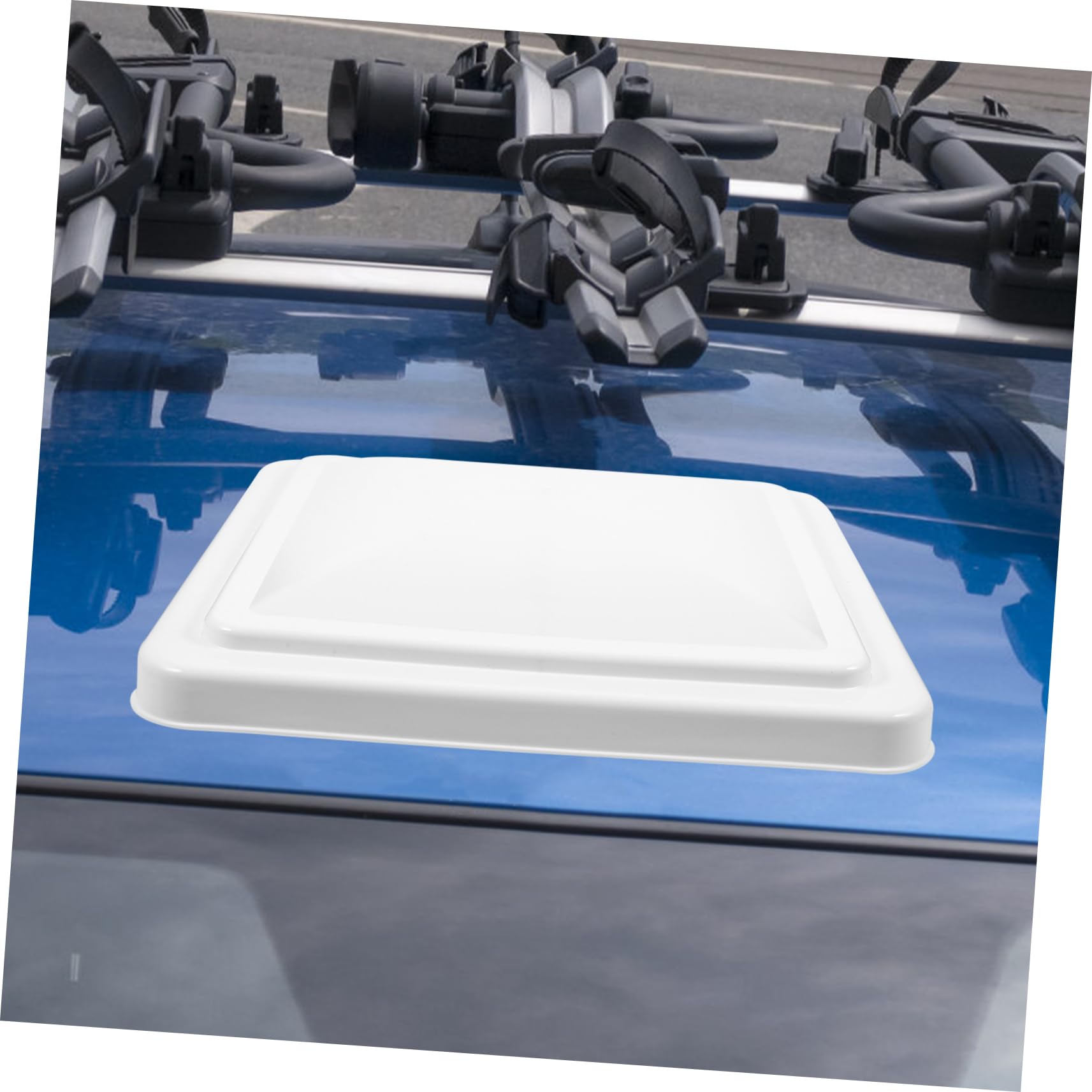 ULTECHNOVO Copertura per Ventilazione Finestra Camper Bianca in Plastica 14x14 Pollici Isolamento e Protezione Adatta per Tetto e Bagno Rv