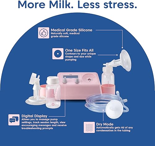 Miniatura 3 de Limerick Joy - Extractor de leche eléctrico estándar, alimentación portátil con tecnología avanzada de vacío para una máxima producción de leche,