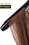 Lanvier 1.25 Inch Clipped Curling Fer avec extra longue tourmaline barre de céramique, professionnel curler jusqu'à 450°F avec double tension pour voyager, outil de style de voile des cheveux pour les filles & Femmes – Noir