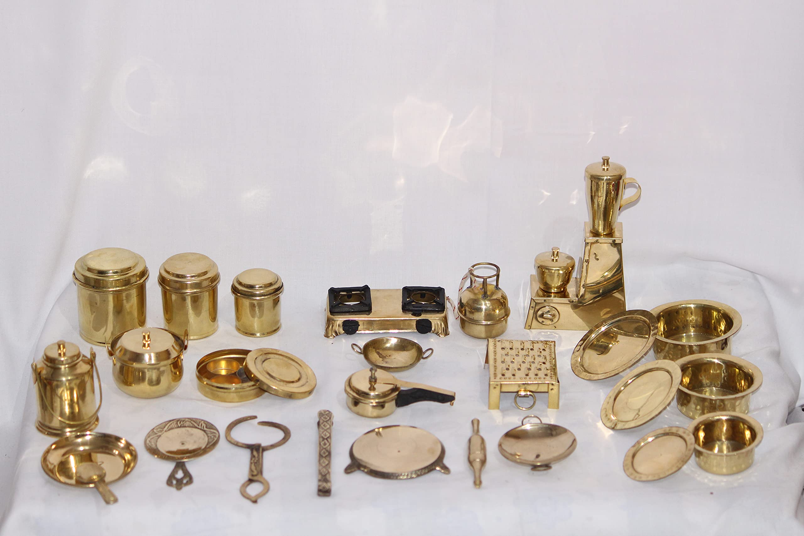 See full amazon price history chart for Tirtha Brass Miniature Kids Toys Set of 26 peices with Heavy Quality Material for Real Miniature Cooking in containers Tirtha Brass Miniature Kids Toys Set of 26 peices with Heavy Quality Material for Real Miniature Cooking in containers (B09GNVHF24) Amazon Price History, Amazon Price Tracker