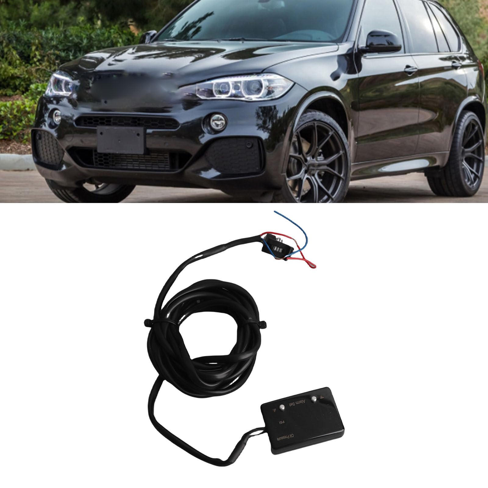 Kikumi Misuratore di Pressione Dell'olio NPT da 1/8 Pollici Misuratore di Pressione Dell'olio Digitale Tester di per Auto 0-120PSI con Display a LED Blu per Ve