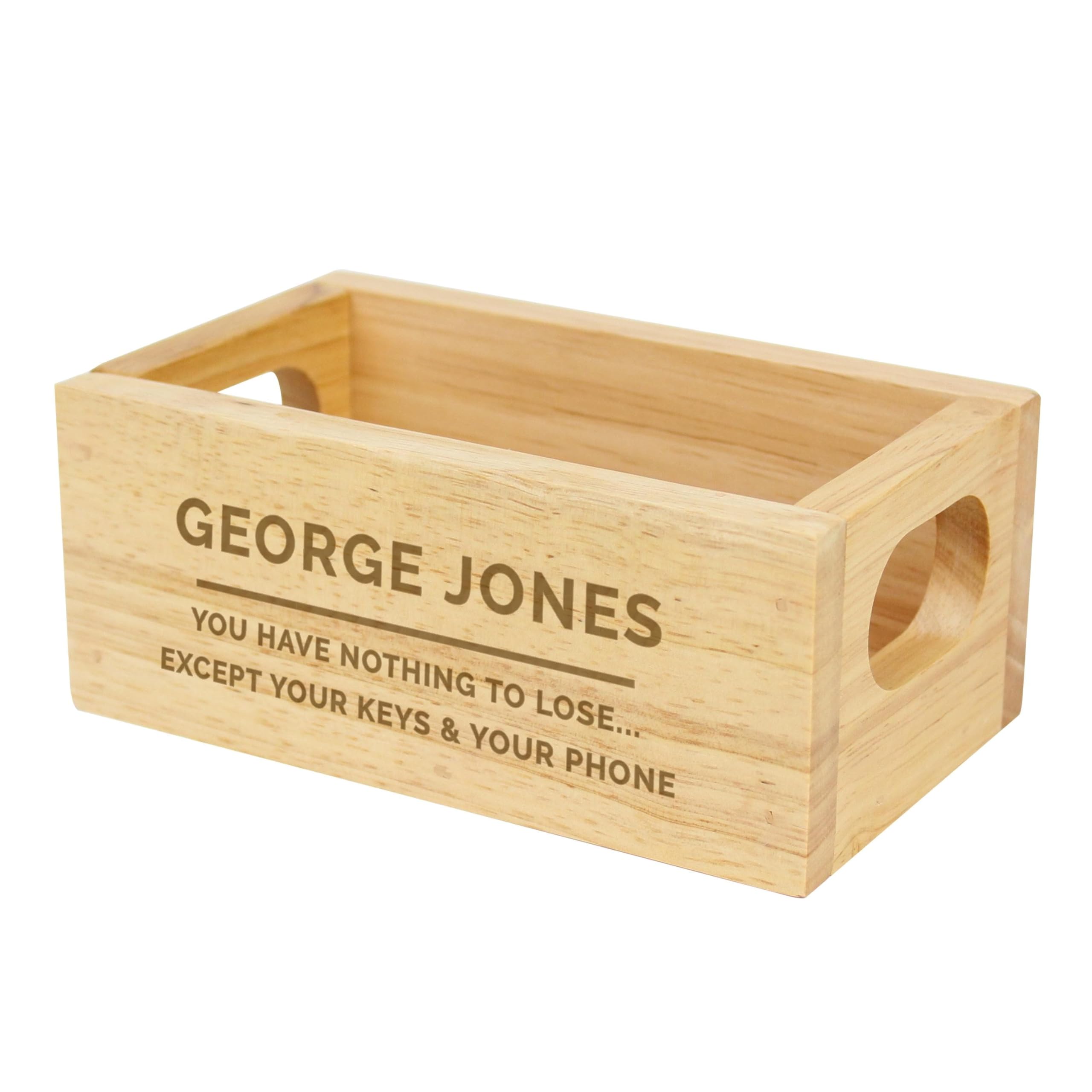 Personalised Memento Personalised Free Text Mini Wooden Crate