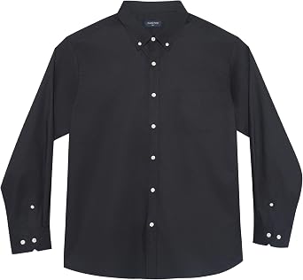 Big and Tall Oxford Dress Shirt for Men Button Down Shirts Long Sleeve Casual Shirt from XXL(T) to 6XL(T)