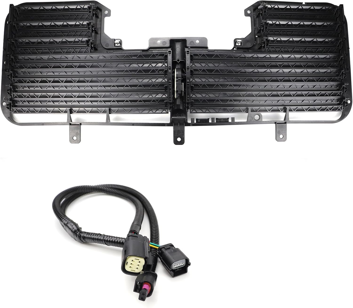 601-374 Radiator Shutter Assembly Compatible with Sierra 1500 17-19 Chevrolet/GMC Models 84363184 23300225