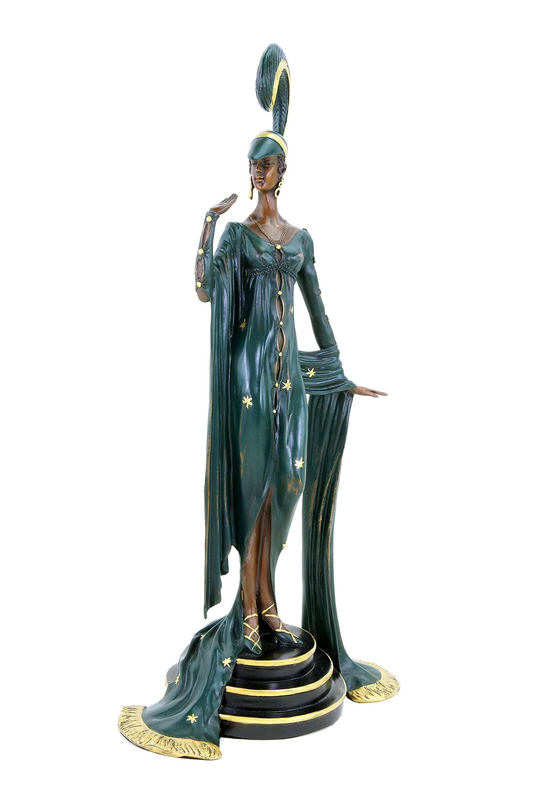 Art Deco Bronze - Tänzerin von Ferdinand Preiss - Französische Revuetänzerin - Bronzestatue - Zwanziger Jahre Skulptur - Höhe: 43 cm - 100% Bronze - Vintage - Dekofigur - Kunst online kaufen