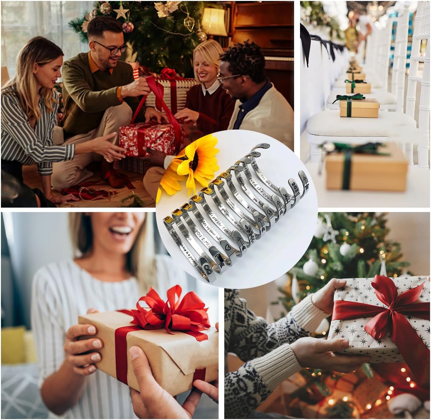 Dczosily Inspirational Bracelets for Women Stainless Steel Cuff Bracelet Engraved Jewelry Motivational Bangles Personalized Gifts for Best Friend/Mom - Image 9