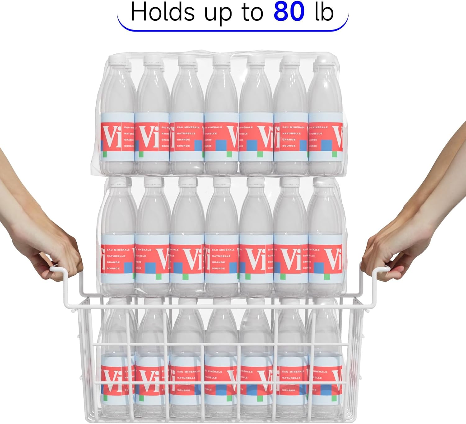 Freezer Organizer Bins, Freezer Baskets for Chest Freezer, Deep Upright Freezer Storage Bins with Handles, 17.5 Inch, 2 Pack