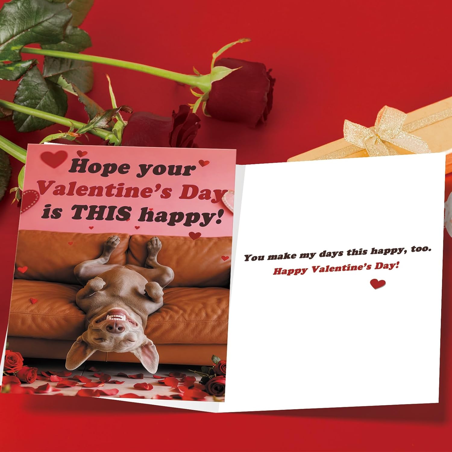 Funny Dog Valentines Day Card – Cute and Happy Valentine’s Day Card for Him or Her – Fun Valentines Gift for Men Women, Boyfriend, Girlfriend, Husband or Wife - Image 8