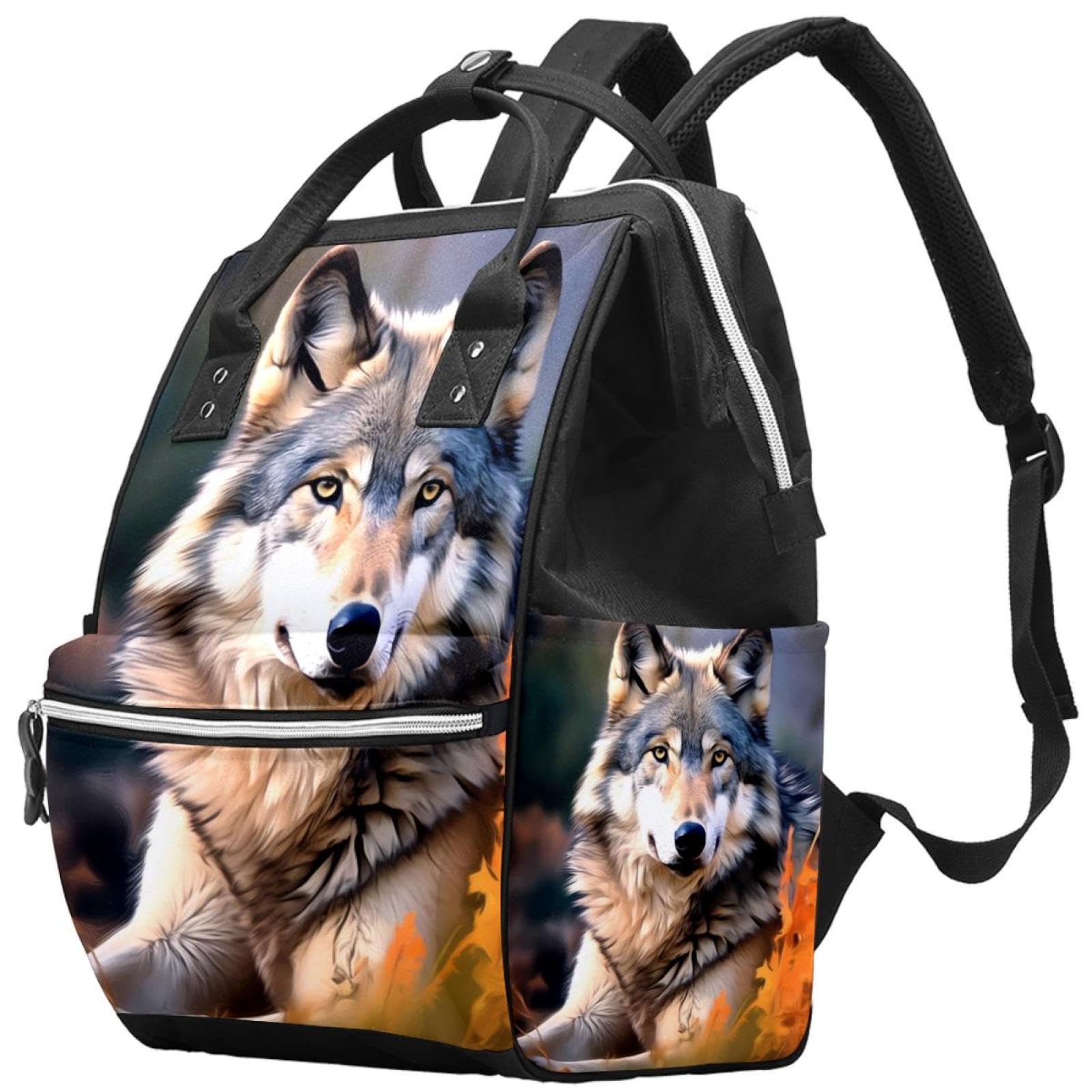 Sacs à dos traditionnels motif loup finitions de qualité supérieure - 6