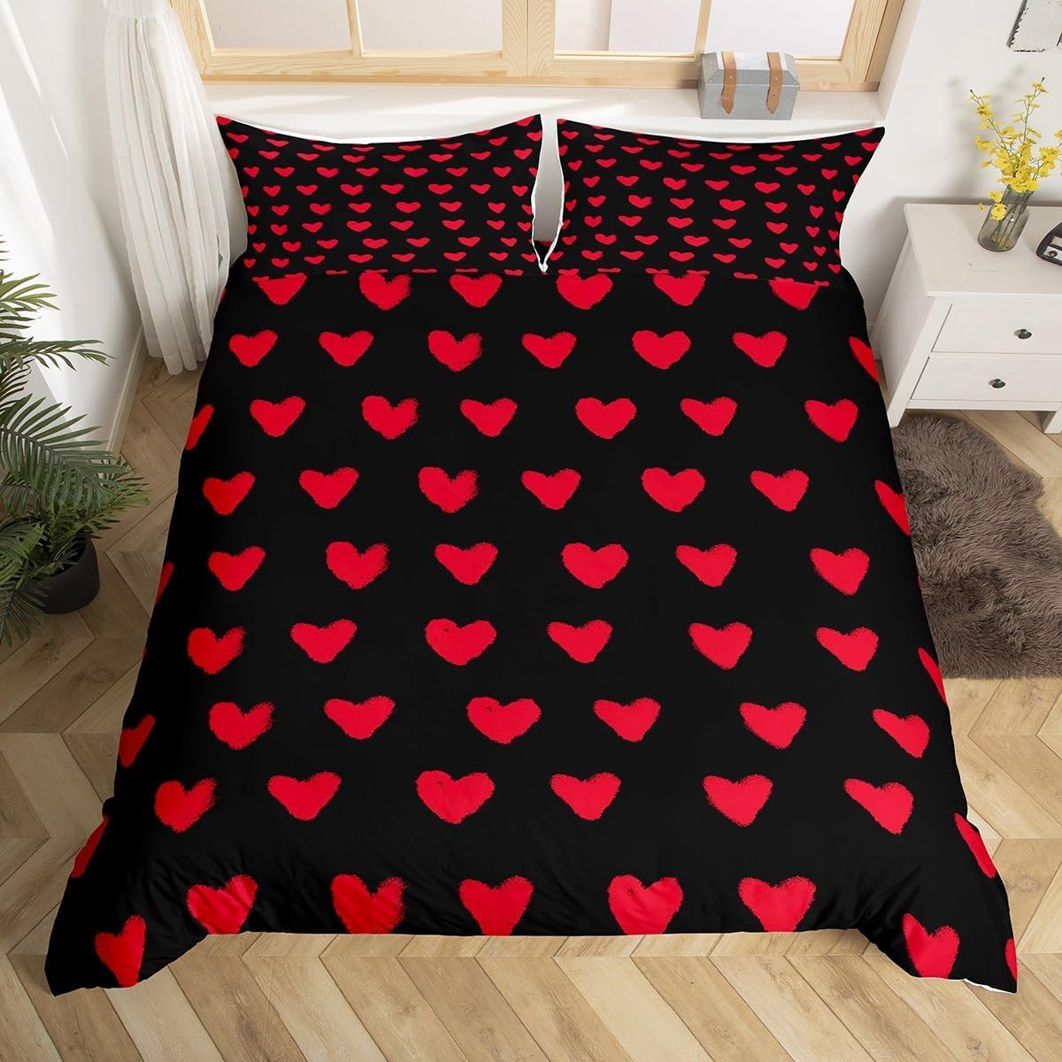 Housse de couette 200x200 fermeture éclair pour lit deux personnes entretien facile