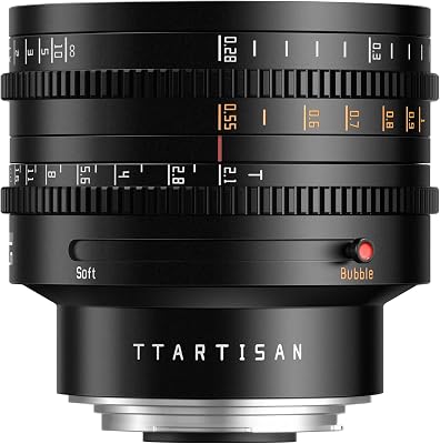 TTARTISAN Obiettivo cinematografico T2.1 da 35 mm, full frame, messa a fuoco manuale, soft bokeh e bolla Bokeh Toggle (per Canon RF)