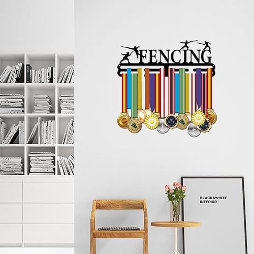 Miniatura 6 de SUPERDANT Medal Hanger Sports Medals Holder Personalised Award Black Metal Rack Wall Mount Competition Hanging Hooks Gifts for Athletes