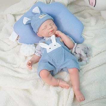 Girl 20 Inch, Full Silicone Baby Doll, Reborn Baby Dolls Silicone Full Body, Sleeping Position Newborn, Not Vinyl, with Gift Box