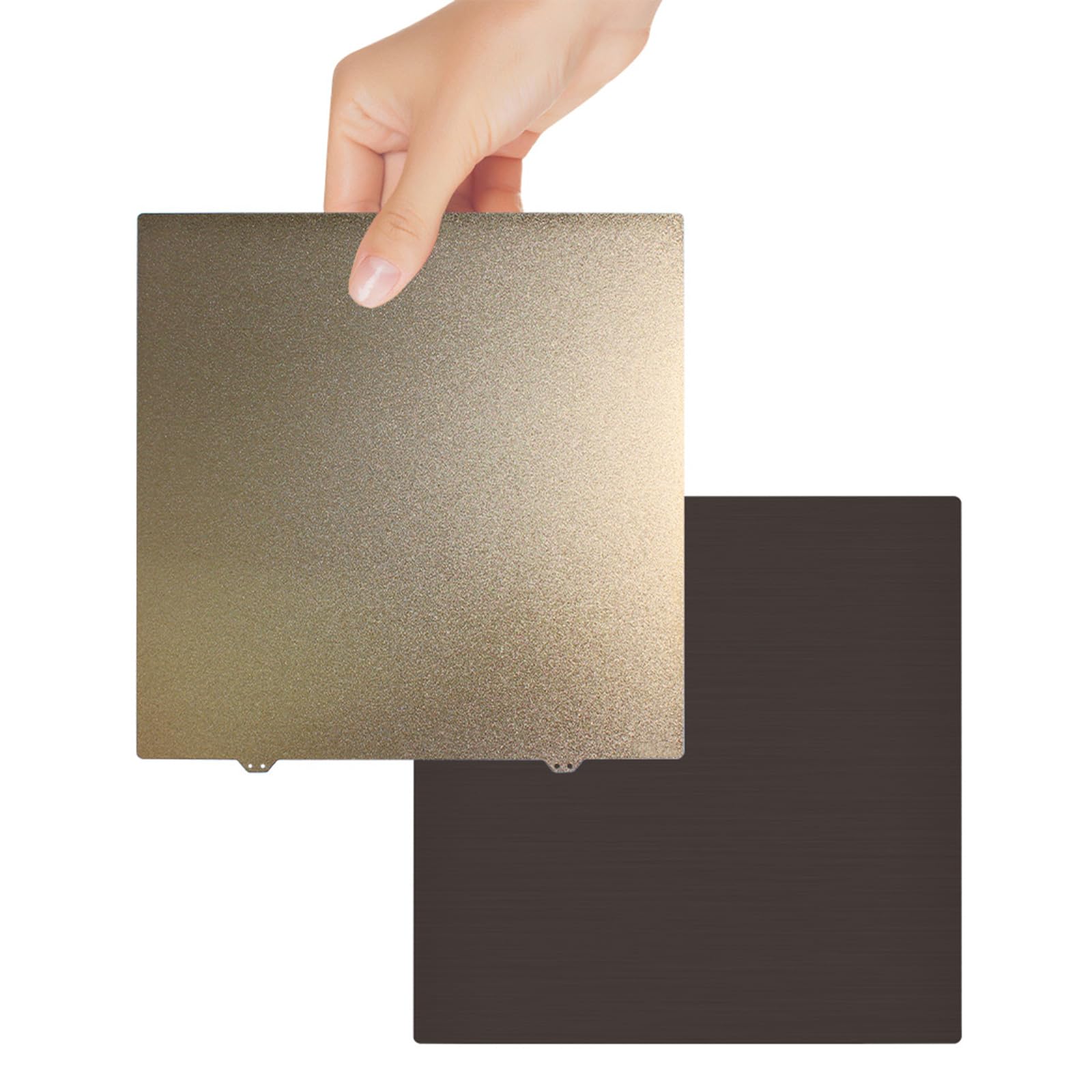 Erweiterte 3D Druckerbett Upgrades, 430 x 430 mm große doppelseitige strukturierte Stahlplatte mit magnetischem Halt und hoher Haftung