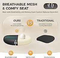 Vista 7 de Primy Silla de escritorio ergonómica con soporte lumbar 3D ajustable y altura, cómoda silla de computadora de malla con reposabrazos abatibles