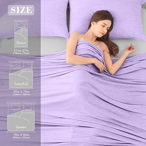 Miniatura 8 de LUXEAR Manta refrescante para personas que duermen con calor, sudores nocturnos, japonesa Q-Max 0.5 Arc-Chill Fibra de enfriamiento que mantiene a