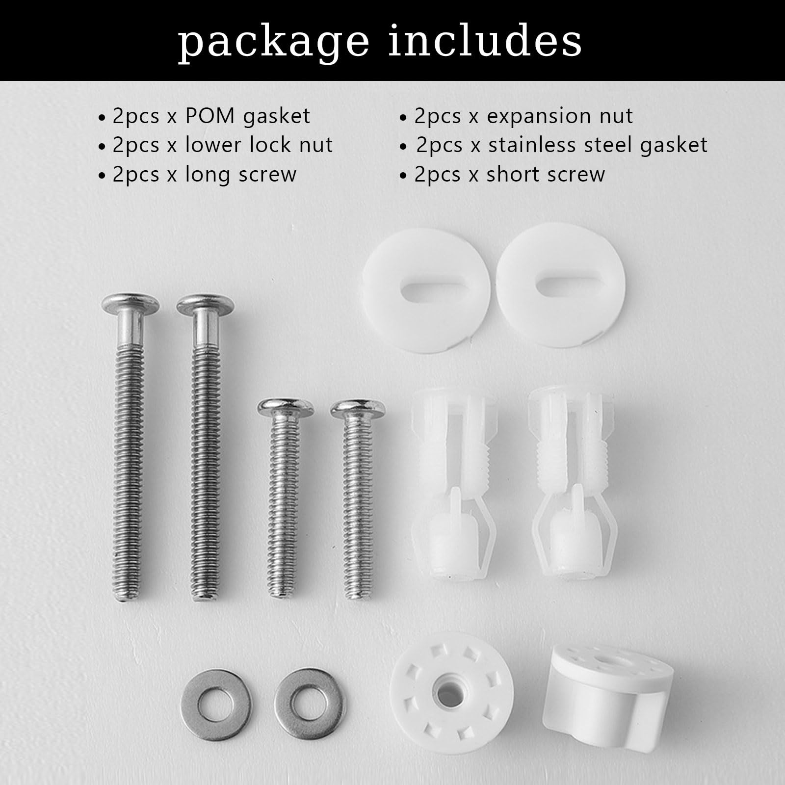 GIONAR 12PCS Toilet Seat Fittings, Toilet Fixing Kit - Image 4