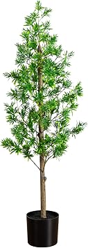 Nearly Natural 4ft UV Artificial Podocarpus Tree Indoor/Outdoor Greenery - Premium Materials, Low Maintenance, Modern Style