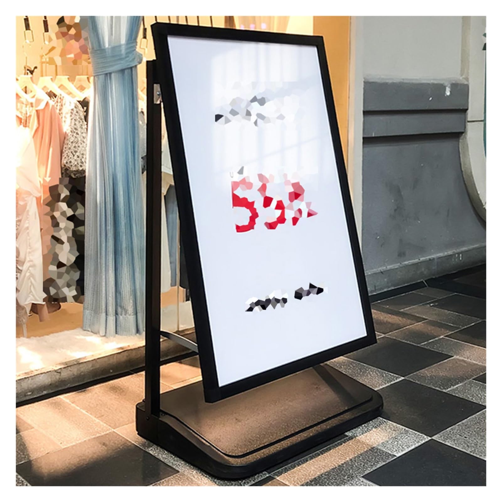 Support de panneau coulissant robuste pour affichage extérieur de centre commercial