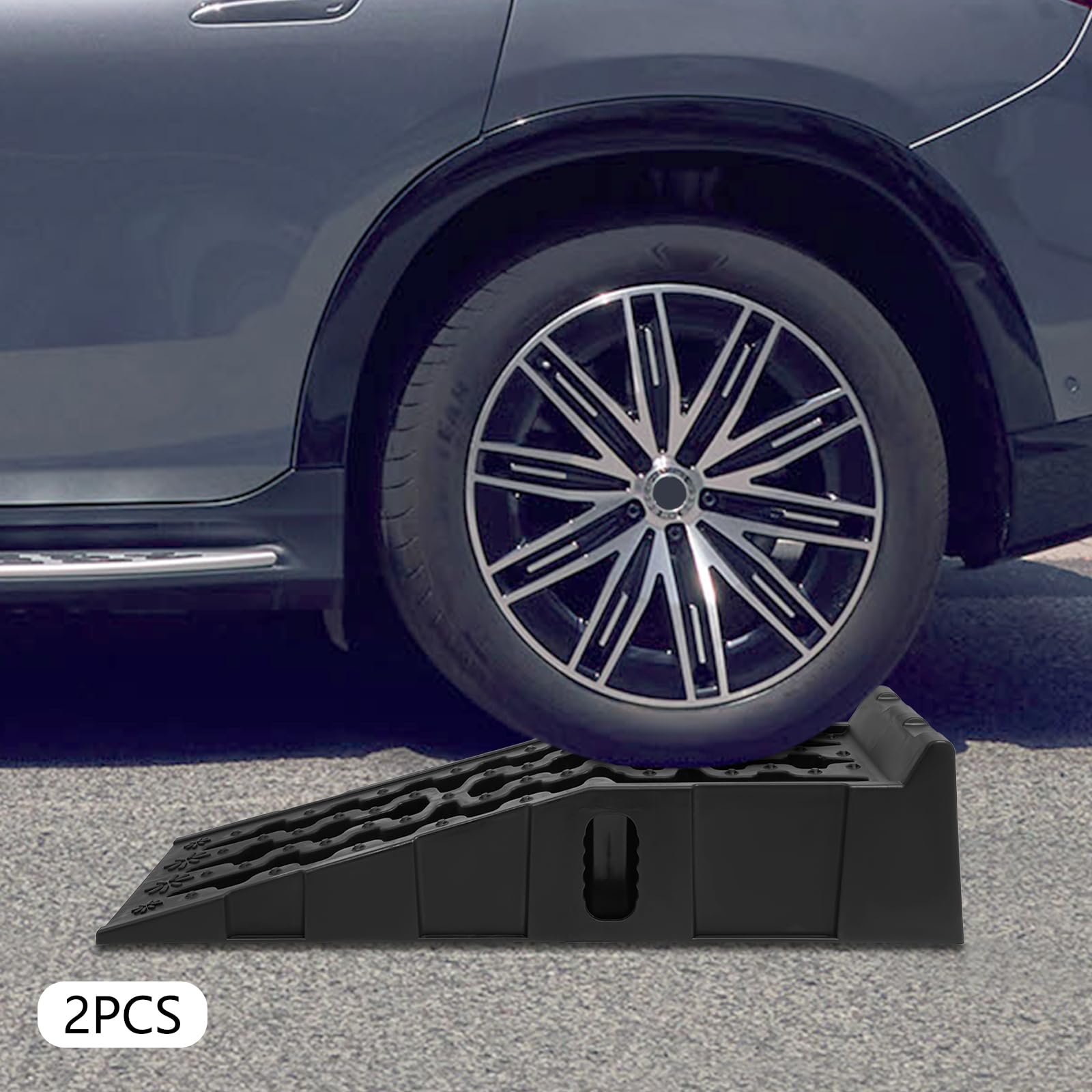 Set di 2 rampe di carico per auto, resistenti fino a 7,2 t, antiscivolo, per camper, rimorchi, garage, cambio olio e riparazione