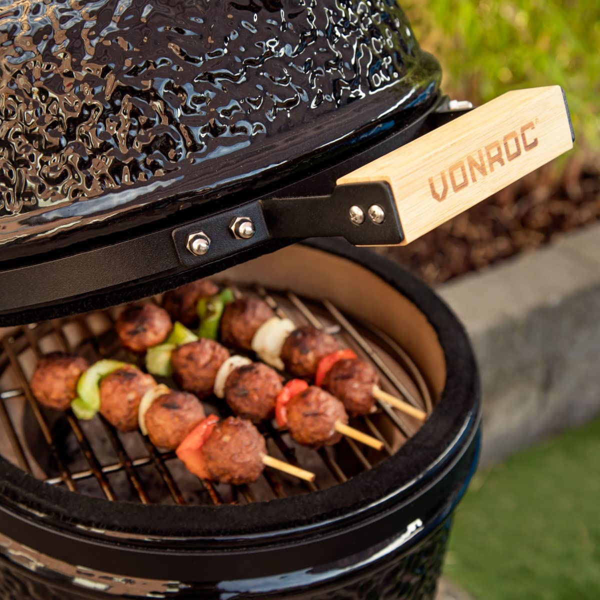 Barbacoa Kamado de 13 Pulgadas VONROC | Compacta, Cerámica y Fácil de Usar