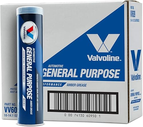 Valvoline Parte # VV609 Grasa ámbar de uso general automotriz, cartuchos de 10-14.1 onzas