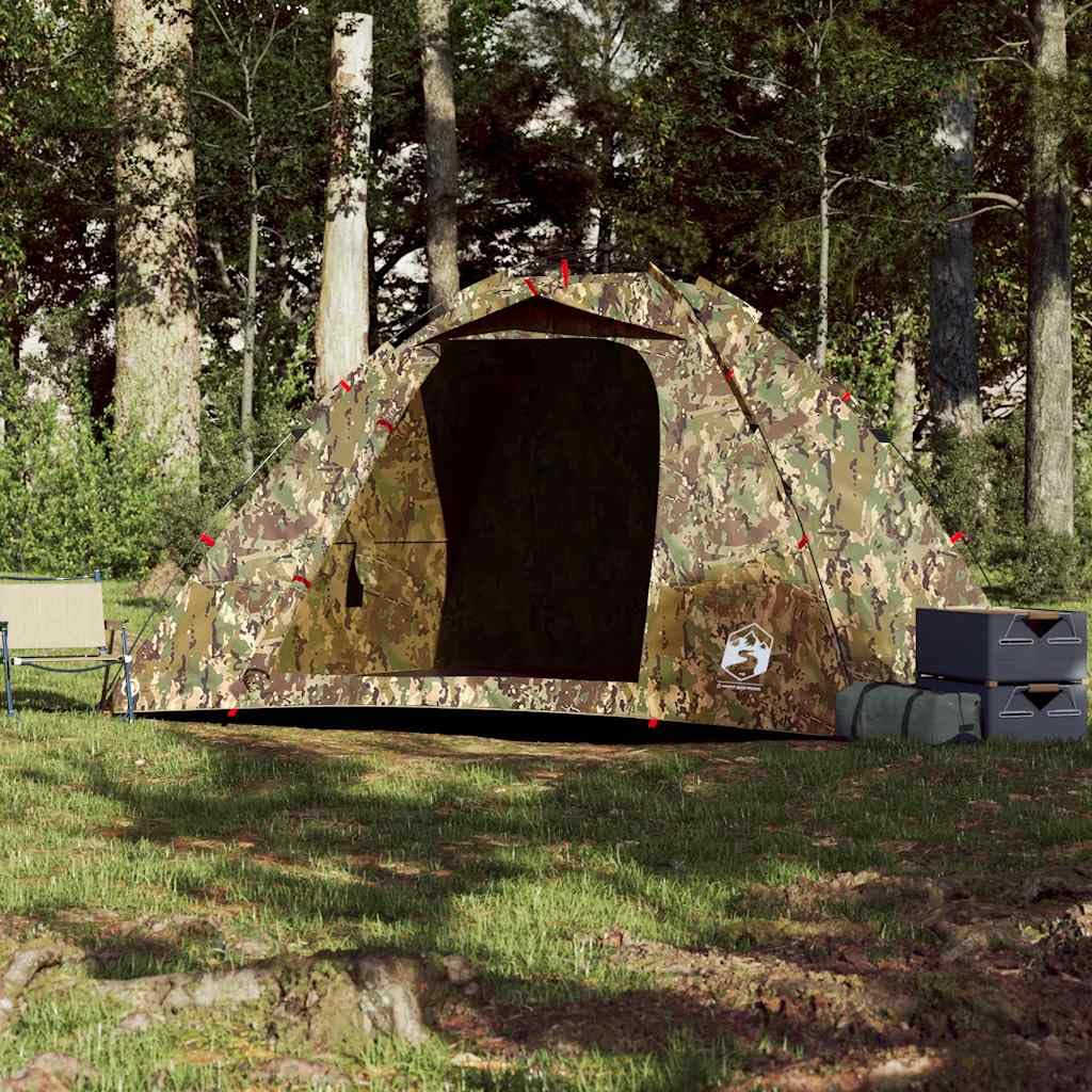 Namiot festiwalowy, namiot turystyczny, kempingowy, namiot wędkarski, 4 osoby, wzór maskujący, Quick Release, do trekkingu, rodziny, podróży z plecakiem