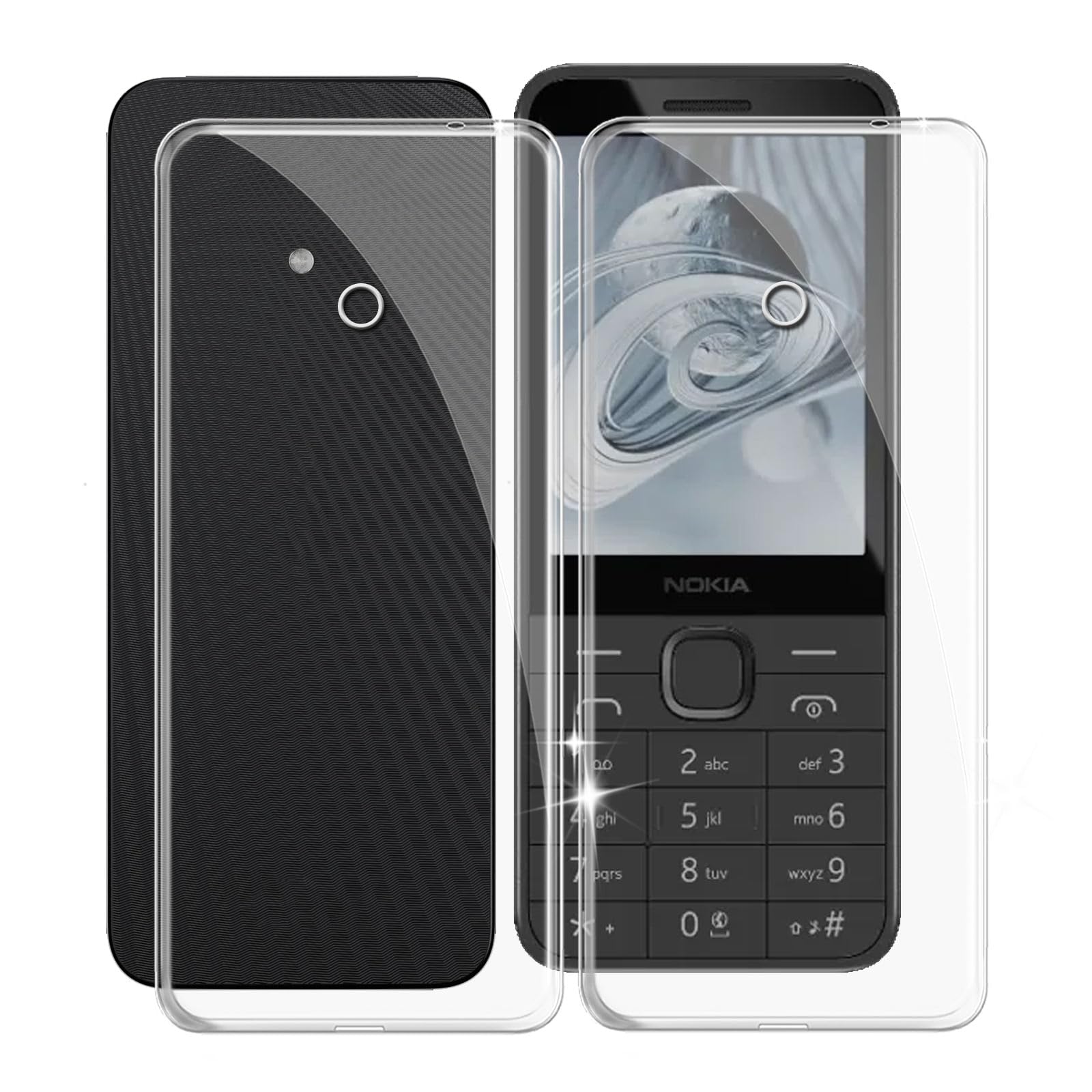 BORYA Cover per TCL 50 SE (TCL 50SE), Transparent Morbida Silicone TPU Bumper Custodia, Ultra Sottile Antiurto Setoso Semplice Elegante Pattern Case, A48