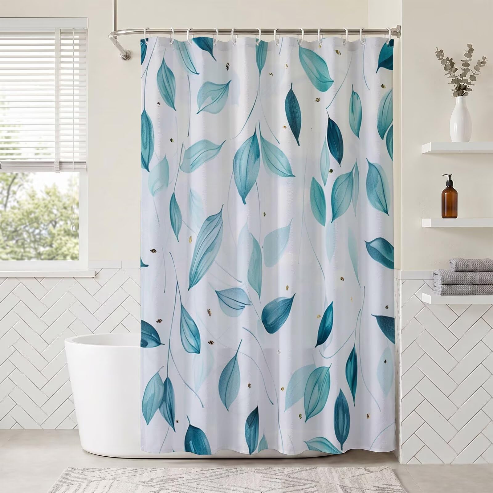 Rideau de douche imperméable en polyester lavable 130x170 cm