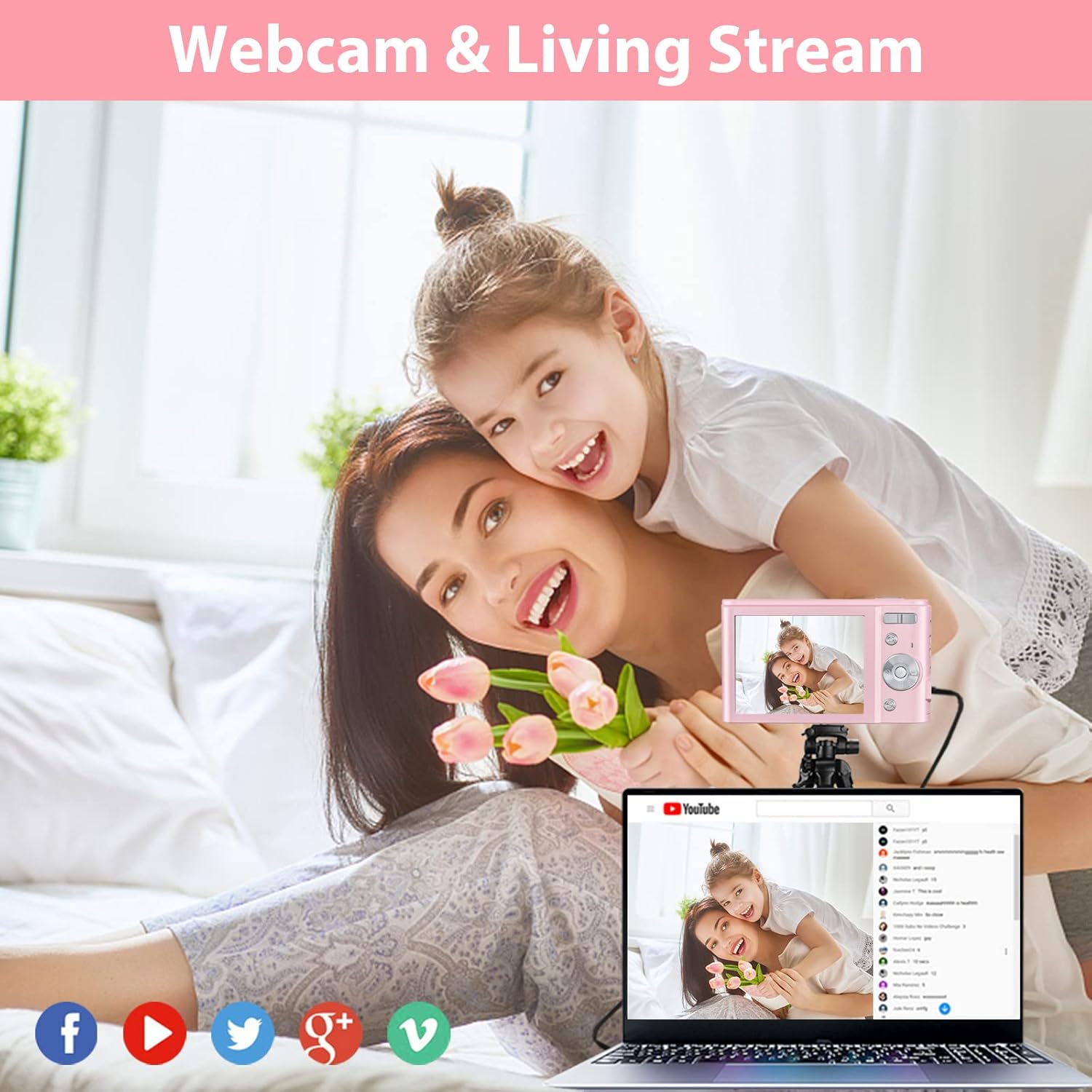 digital camera kids camera ultra hd 2 7k 44mp digital point and shoot camera 16x digital zoom 3 0 inch screen compact small camera for kids boys girl