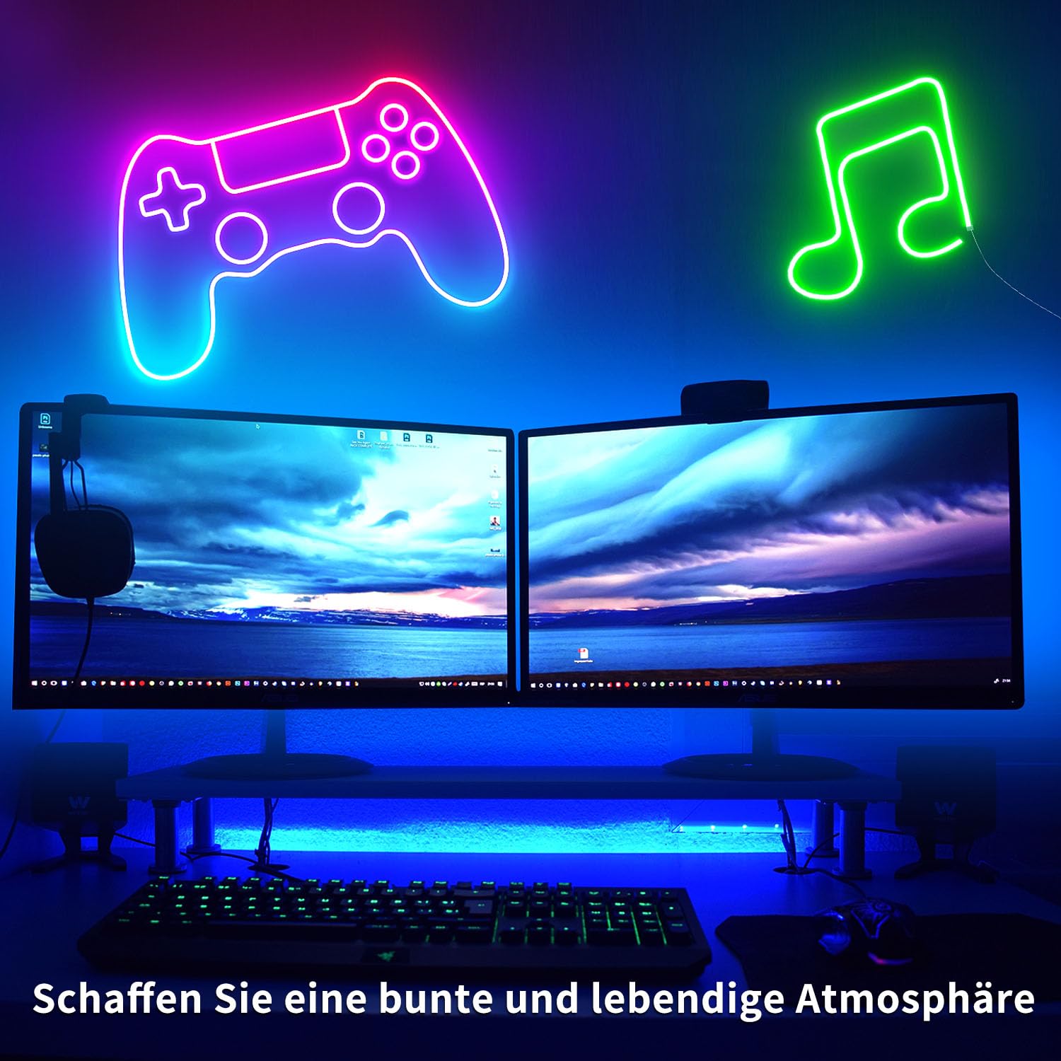 segrass Neon LED Streifen 30m 24V Fernbedienung App-Steuerung | IP65 Wasserdicht Flexibel LED Streifen RGB LED Strip Neon Seil Lampe Anwendbar für Schlafzimmer und Außendekoration