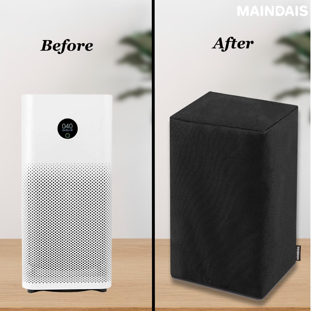 MAINDAIS Dust Proof Water Proof Washable Air Purifier Cover for FJY4033IN Size (L X W X H - 24 X 24 X 52 CM) (MDAPC-105-BLACK) 4