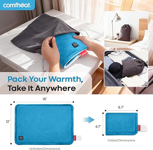 Miniatura 5 de Almohadilla térmica USB, almohadillas de viaje calentadas de 5 V, 3 ajustes de calor y apagado automático, terapia caliente para aliviar el dolor y