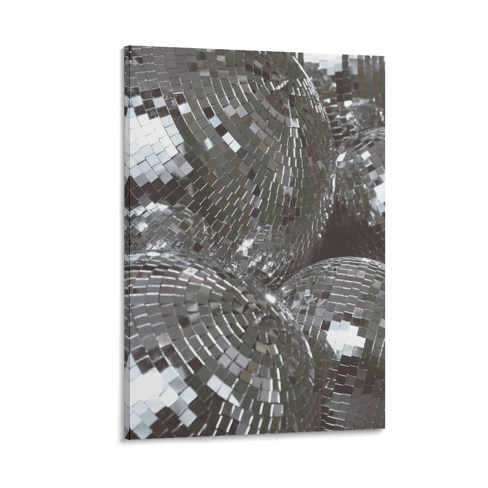 Retro Disco Ball Poster Wall Art Black And White Poster Aesthetic Disco Posters Retro Trendy Wall Art Black Disco Poster Funky Vintage Prints Preppy Disco Ball Painting Disco Artwork < > 12x18inch(30x