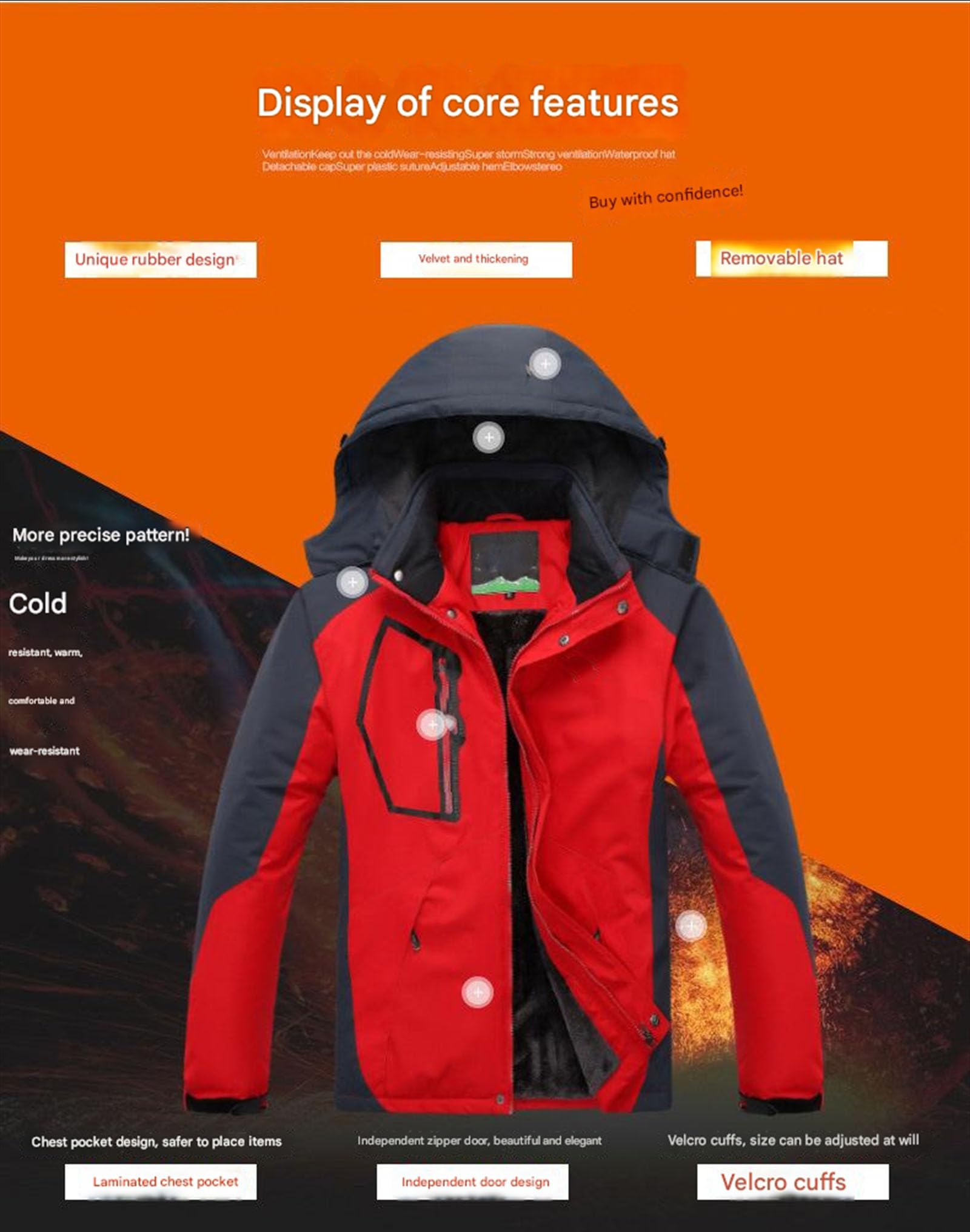Tuta Invernale da Snowboard Traspirante, Attrezzatura Isolata per Escursionismo E Neve, Abbigliamento da Sci Resistente alle Intemperie, Set da Sci per Esterni