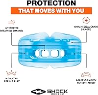 Vista 3 de Shock Doctor Protector bucal sin correas para dobles brackets, azul, para jóvenes