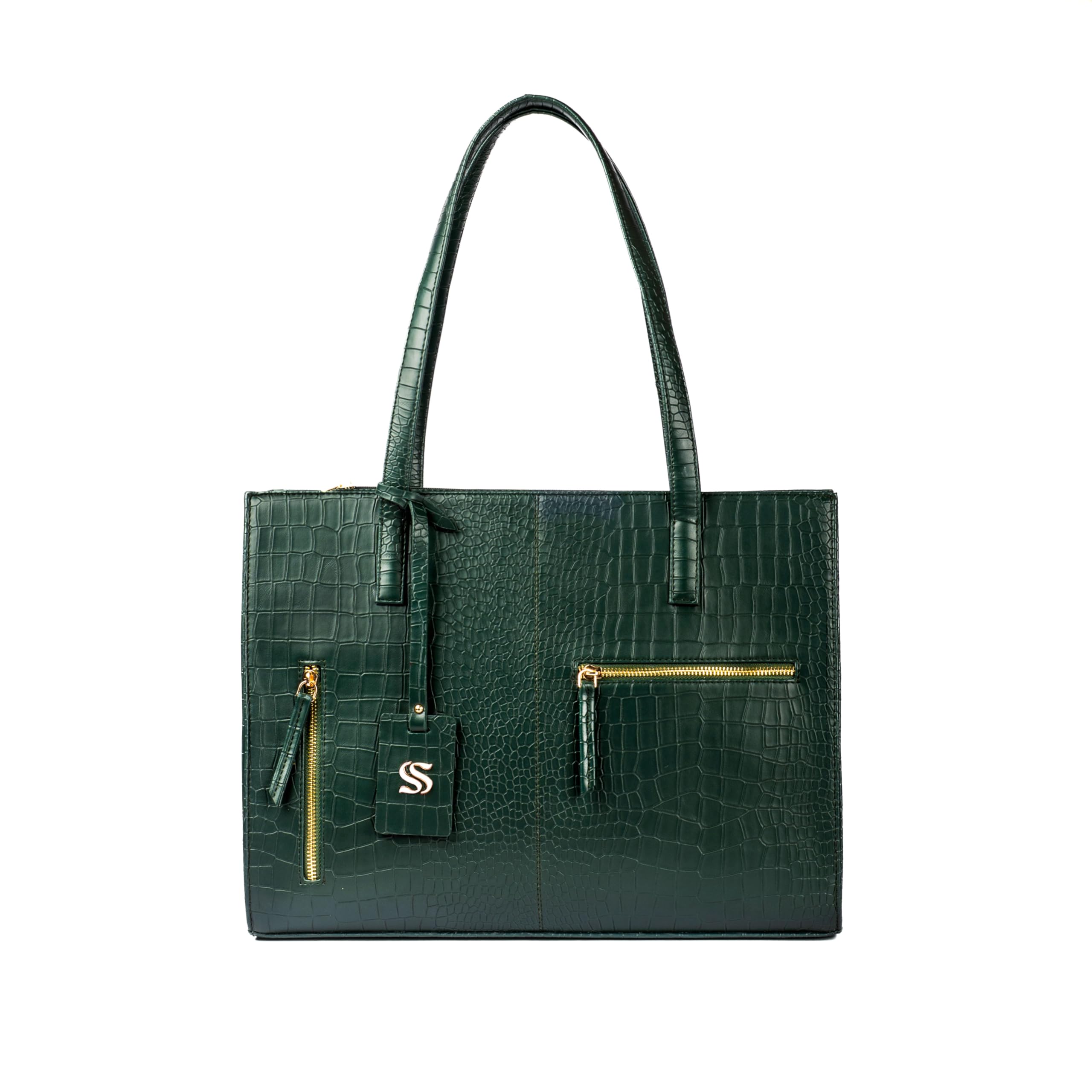 strokes by namrata mehta Emerald Elegance Amira Tote bag for 16" laptop-picture-52