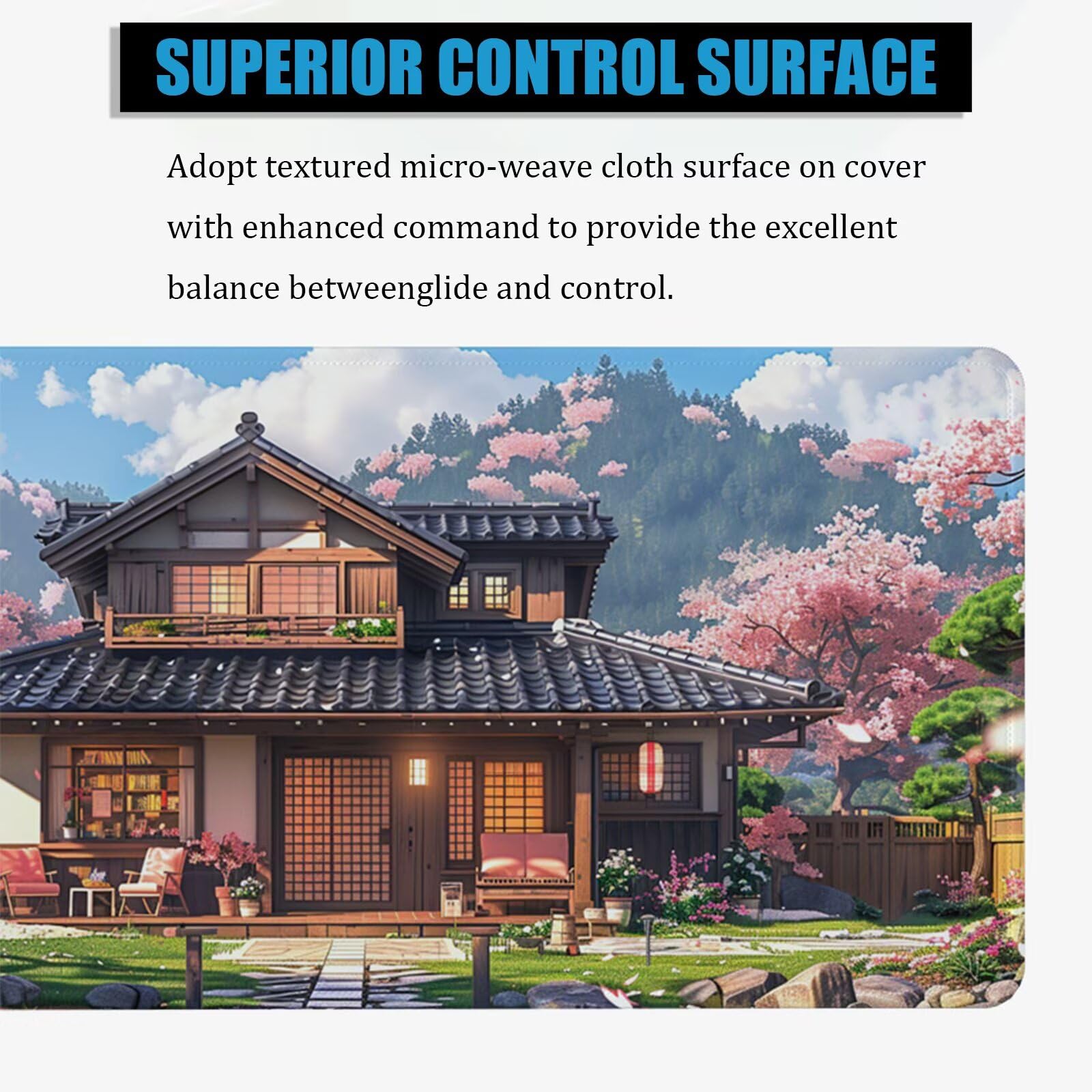 XXL Tappetino Mouse 1500x800 mm Gaming Casa Sottomano Scrivania Ufficio, Fiori Di Ciliegio Mousepad Antiscivolo con Base Stabile, Tappeto per Mouse e Tastiera, Accessori Scrivania Gaming, PC H0-1047