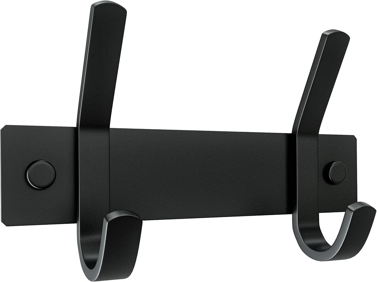 SAYONEYES Black Coat Rack Wall Mount with 2 Double Hooks