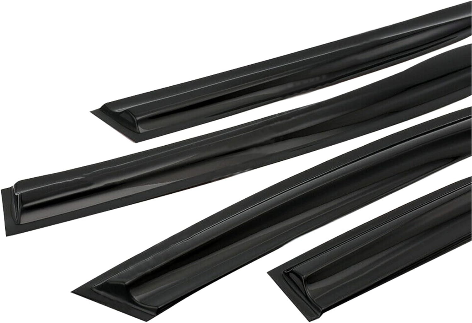 Window Visors Rain Guards Deflectors - 4-Pack Side Window Deflector Vent Shade for Car Windows Tape-On Outside Mount Acrylic Sun Rain Guard Replacement for Civic Sedan Mugen Style 2006-2011