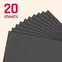 Vista 5 de 20 Sheets, Heavy Black Cardstock - 8.5" x 11", 110 lb (300 gsm)