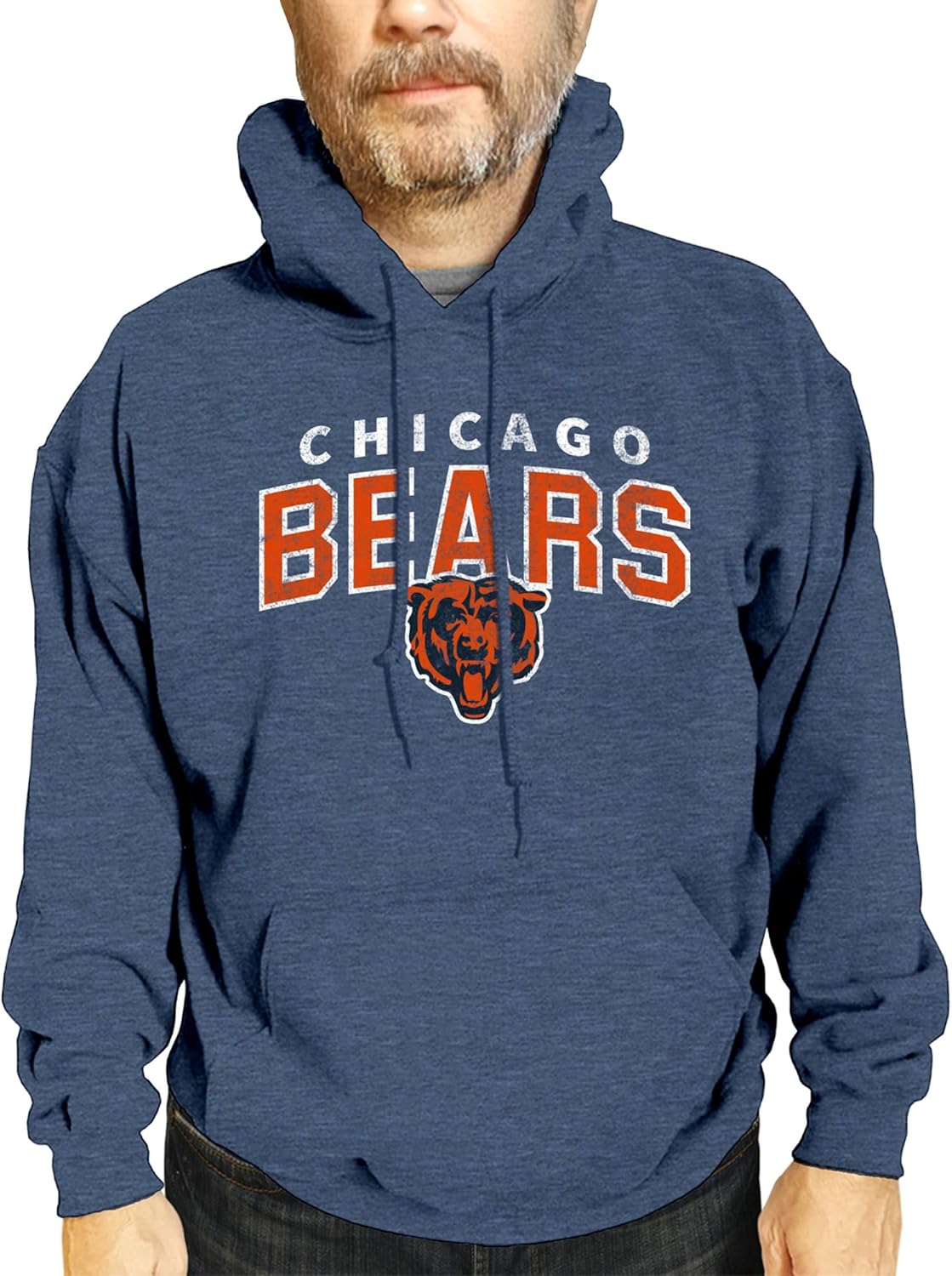 Team Fan Apparel NFL Adult Unisex Starting Fresh Ultra Soft Fleece Hooded Sweatshirt, Heathered Football Hoodie