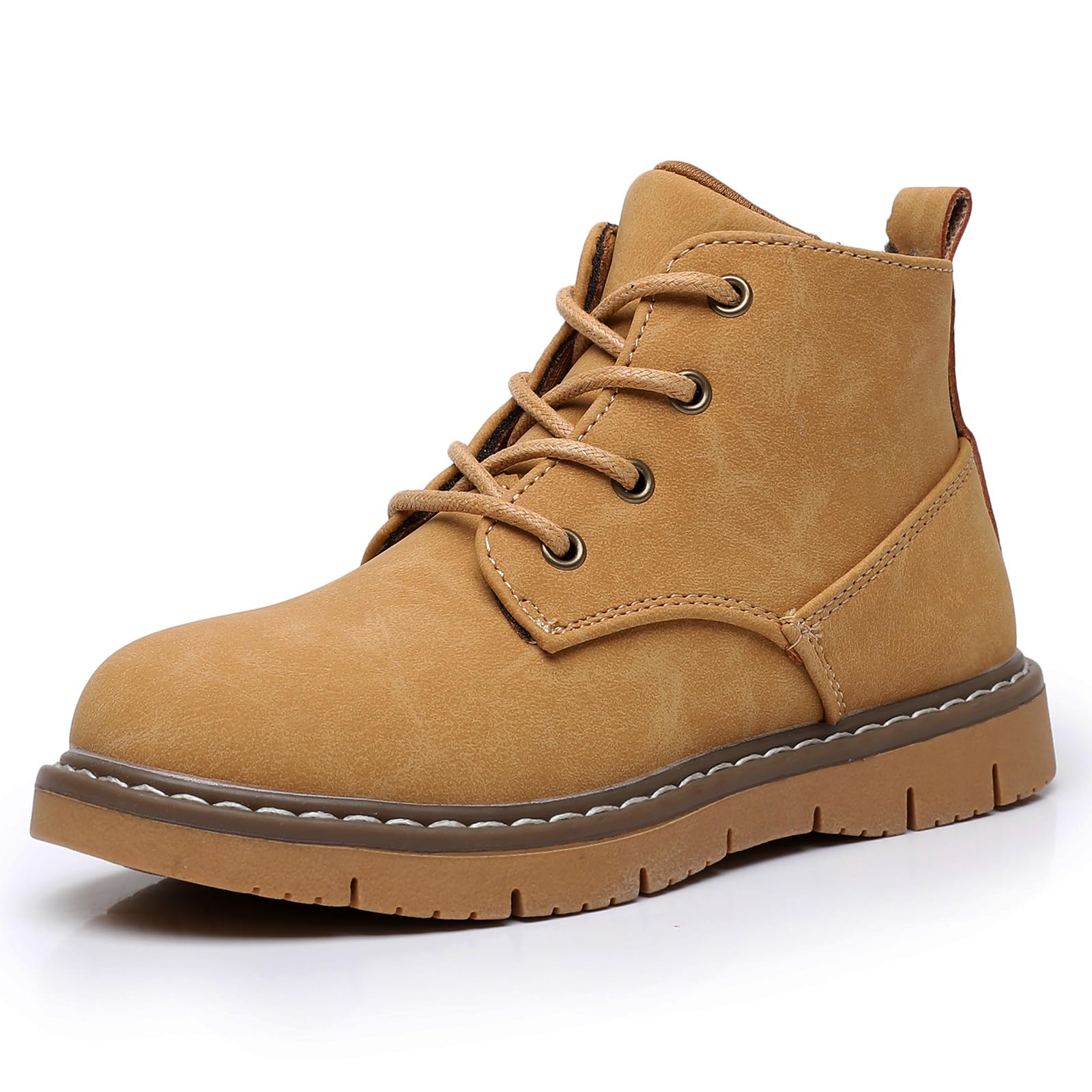 Ahannie Boys Boots Toddler Kids Work Boots Outdoor Casual Side Zipper Ankle Shoes(Toddler/Little Kid/Big Kid)