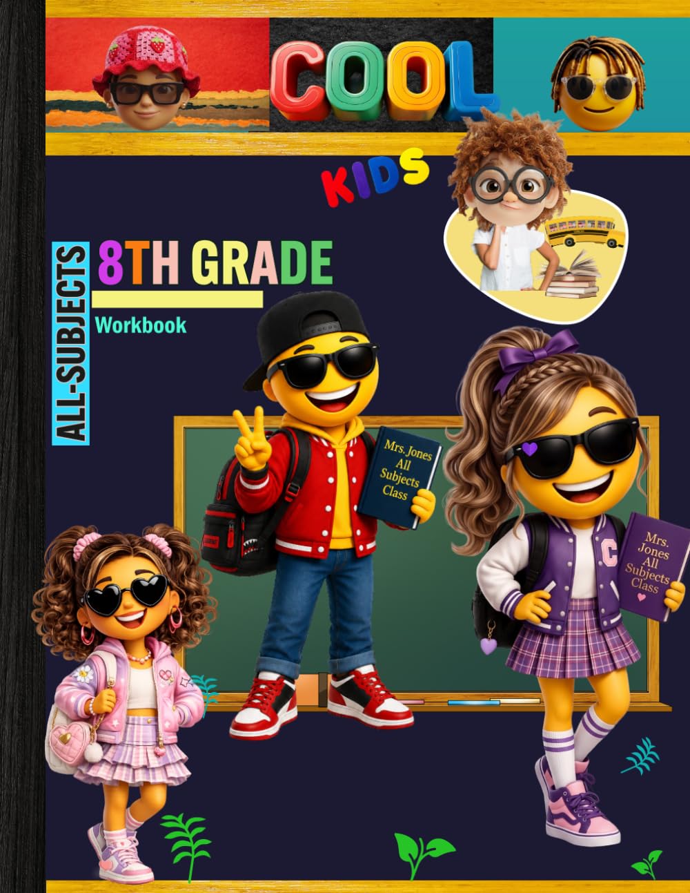 8th Grade All Subjects Workbook: Grade 8 Homeschool Curriculum Math, English Grammar, Science, Social Studies History, Spelling, Handwriting ... Grades Tracker and End-of-Year-Elevation Form
