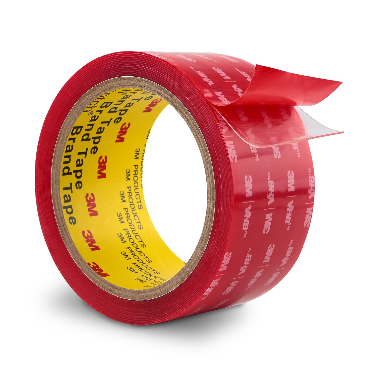 Double Sided Tape 2" x15.4Ft 0.02in Thick Clear 4905 Heavy Duty Mounting Adhesive Waterproof Foam Tape for Office Car Deco