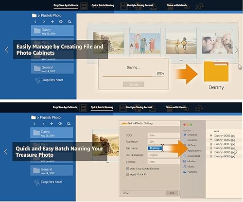 Miniatura 6 de Plustek ePhoto Z300: escáner de fotos y documentos, escanee fotos de 4x6 en 2 segundos, con recorte automático y enderezado, use el sensor CCD