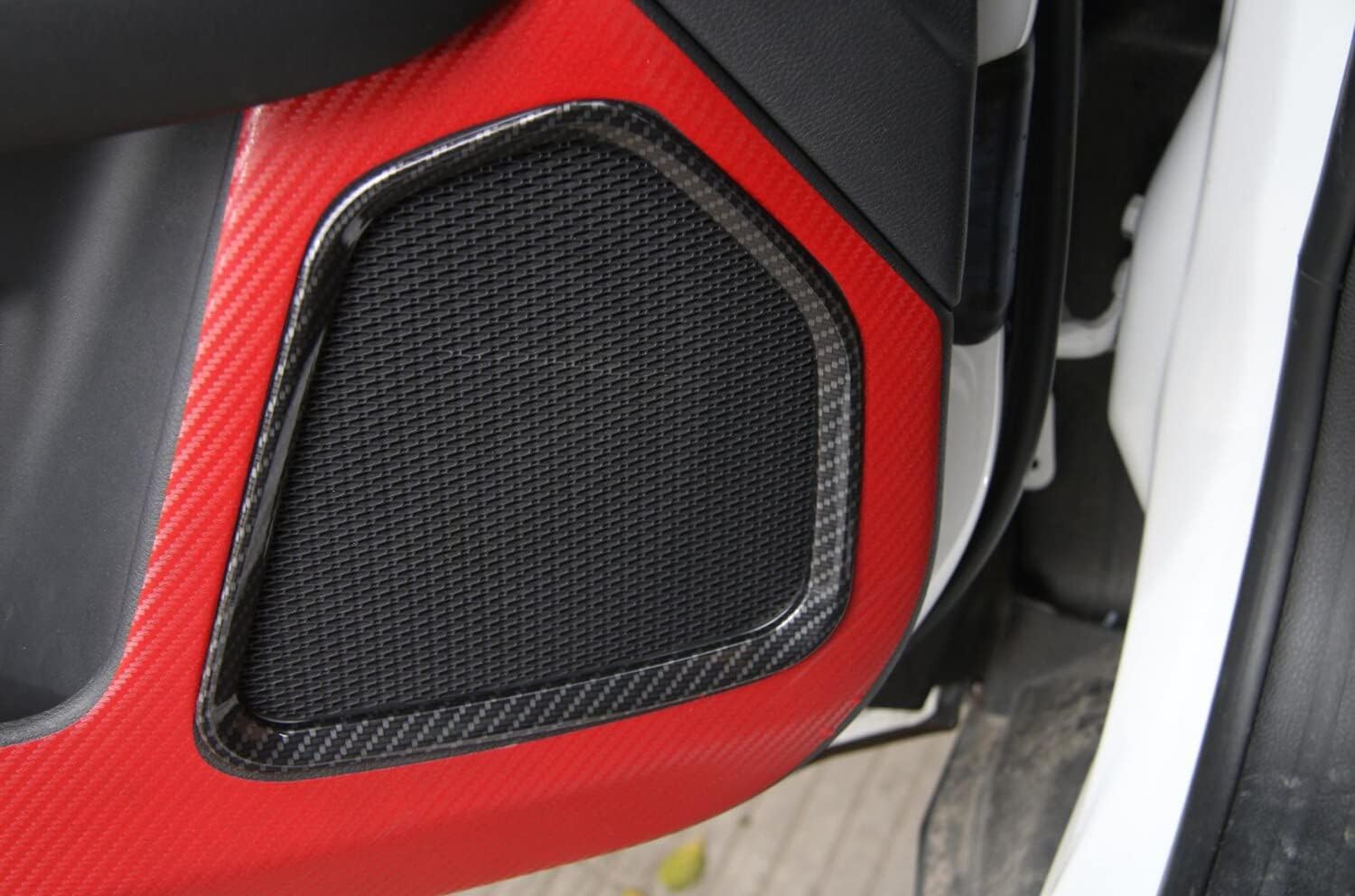 Door Loud Speaker Decorative Cover Trim Sticker Compatible with Jeep Compass 2017-2021 Car ABS Interior Accessories (Color : Chrome)