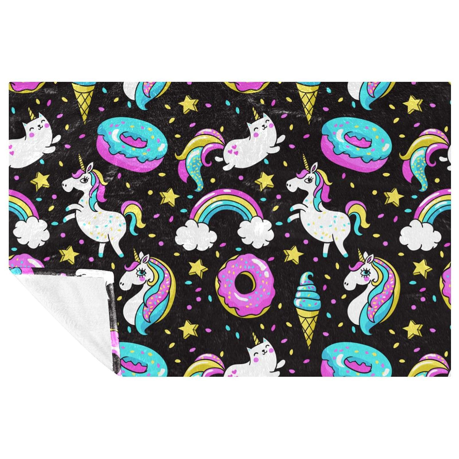 Couverture douce licorne pour lit plaid chaud canapé et camping 150x100cm