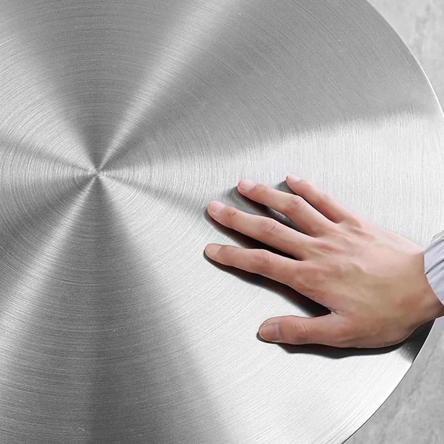 Modern Stainless Steel Round Dining Table, Living Room Side Table, Bistro Pub Bar Tables Cocktail Tables, Kitchen Breakfast Desk For Restaurants Dining Tables, Cafes, Bars(40cm/15.7in, Square)